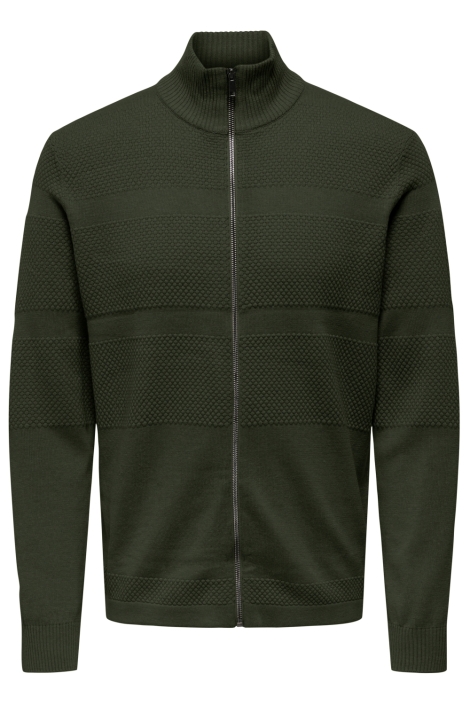 Only & Sons onsmalik reg 12 pin zip card knit n